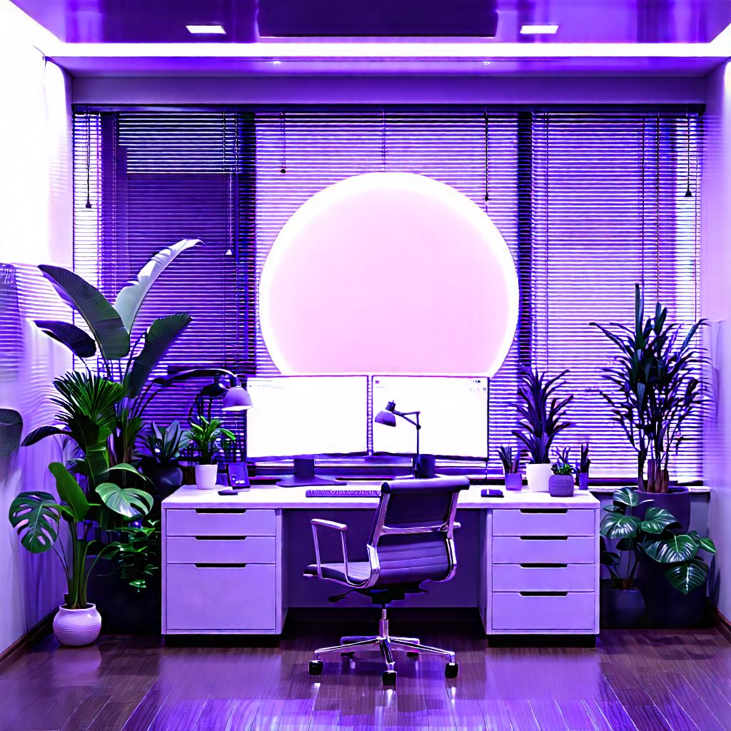 Lifestyle Concept Art: Home Office With Plants And Natural Elements With Image, There