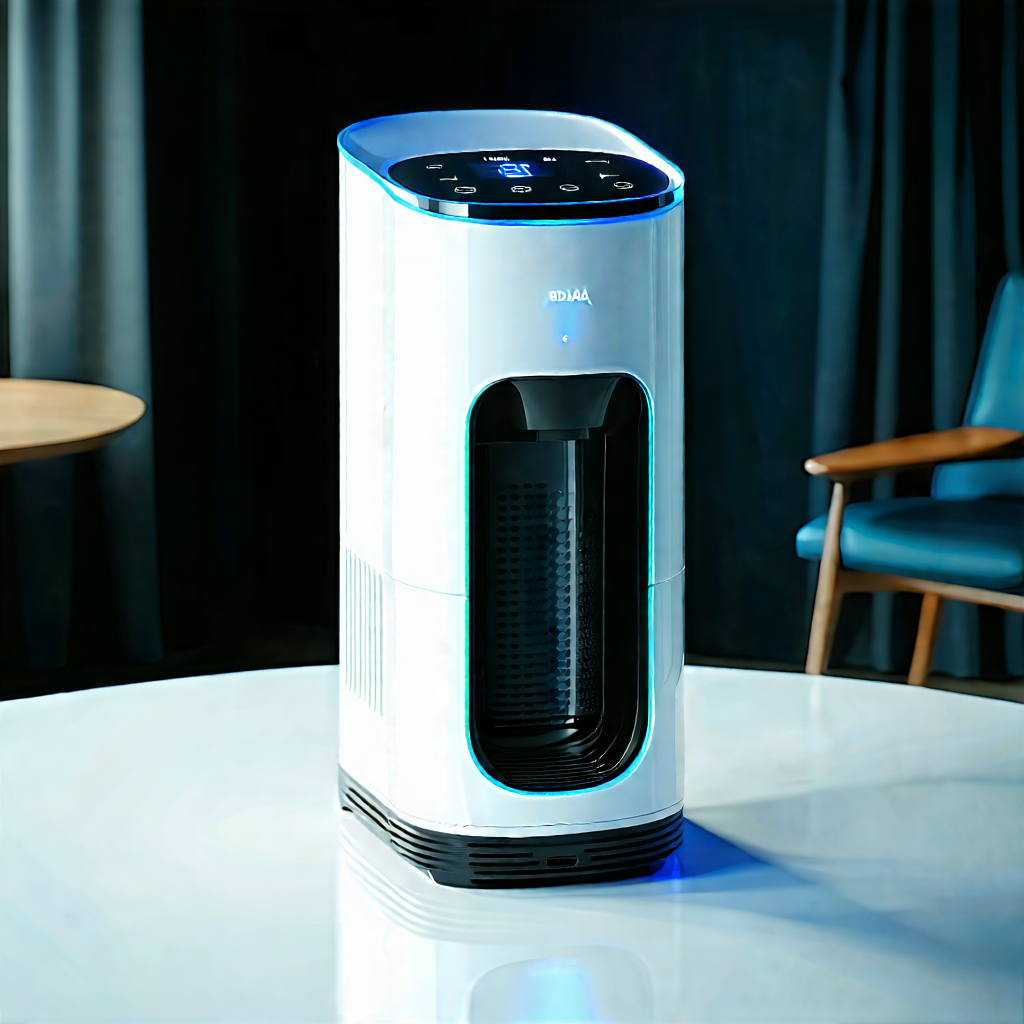 Tech Blender Artwork: Innovative Smart Appliance (design:1.34) With White Purifier