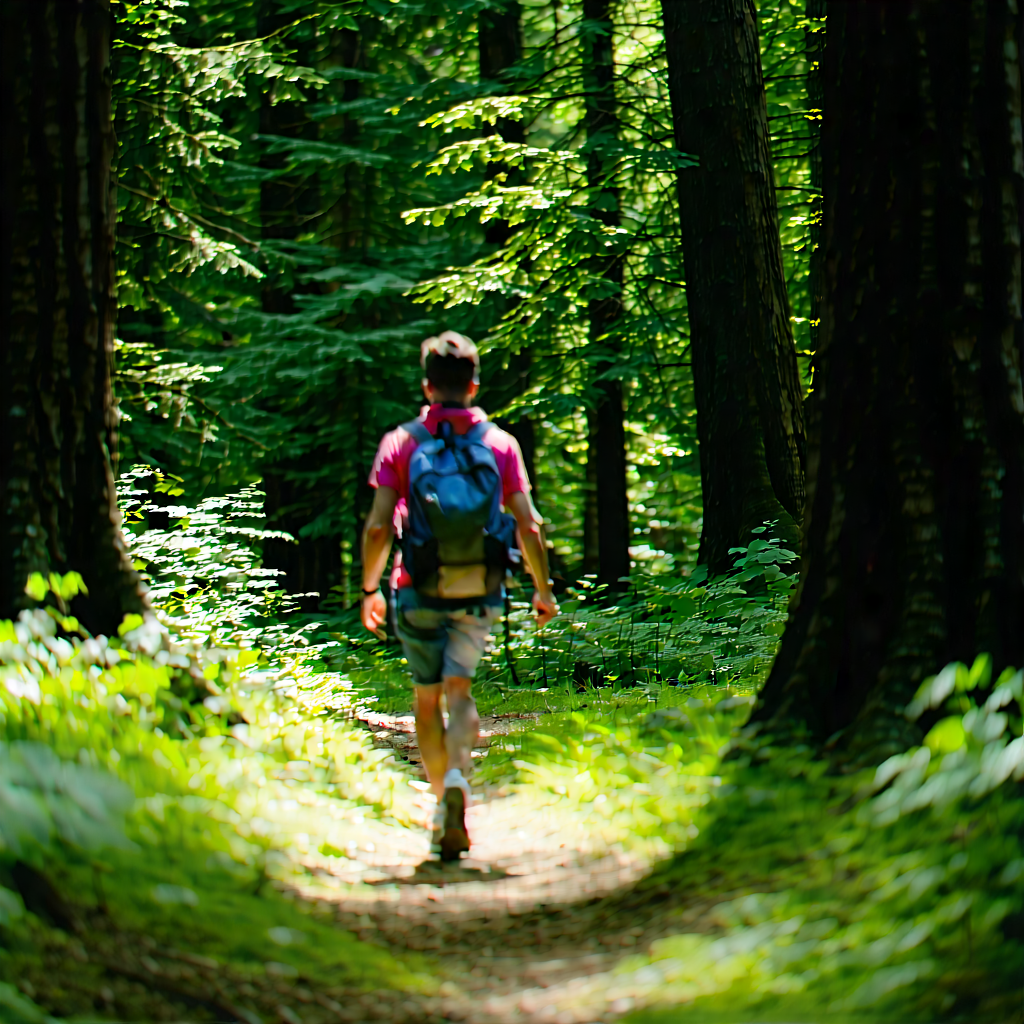 Lifestyle Product Photography: Hiking in park