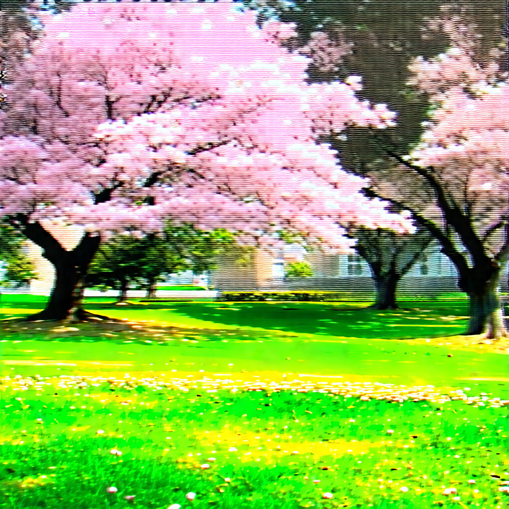 Nature Cinema 4d: Cherry Blossoms In Sunlit Clearing With Beautiful Tree