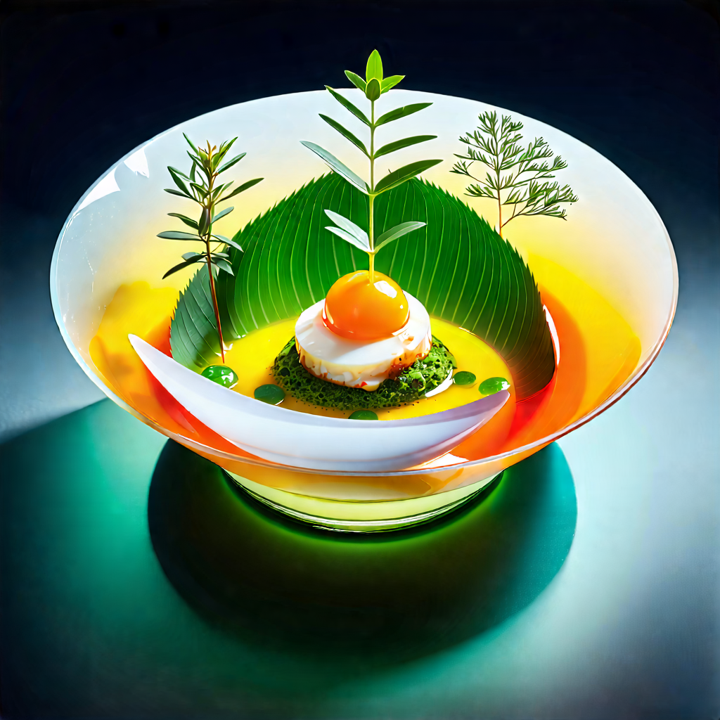 Lifestyle Geometric Design: Plant-based Dish Prepared With Organic Components With Bowl Food