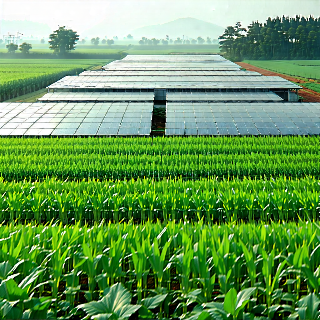 Tech Landscape Photography: Agricultural technology in (modern:1.27) laboratory