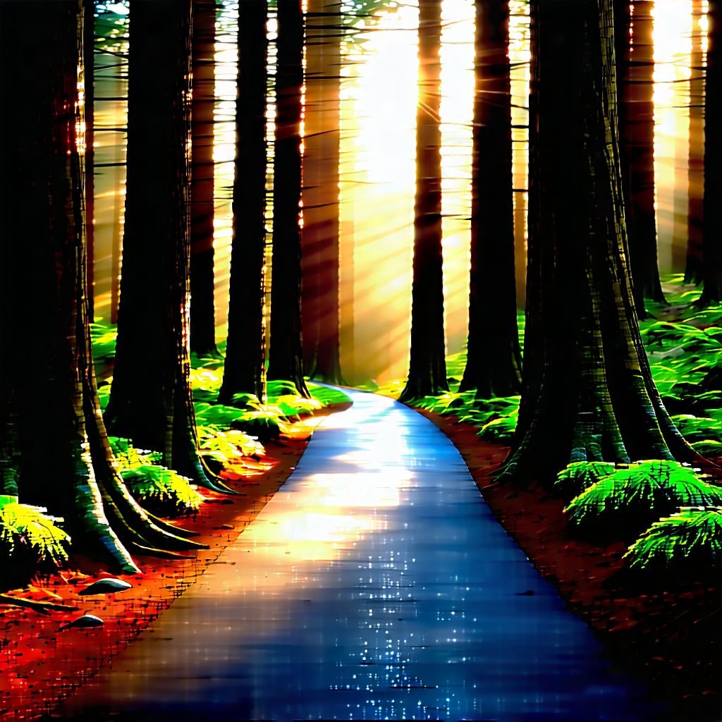 Nature Hdr Photography: Path Through Redwood Forest With Serene Forest
