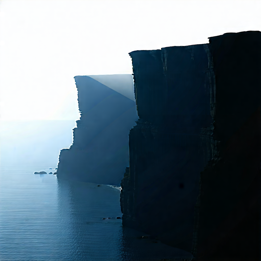 Nature Cinema 4D: Coastal cliff during foggy morning