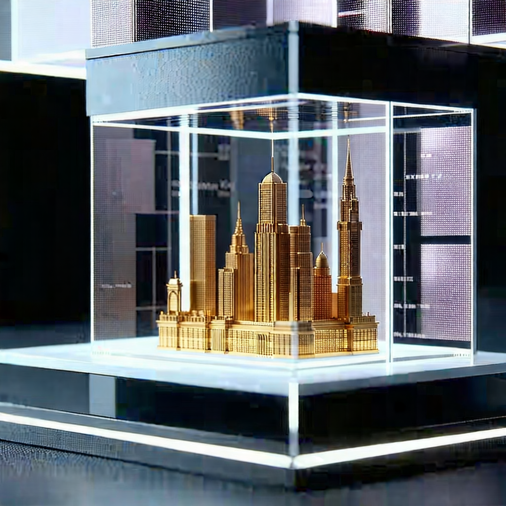 Tech Commercial Photography: Financial technology in (design:1.38) studio