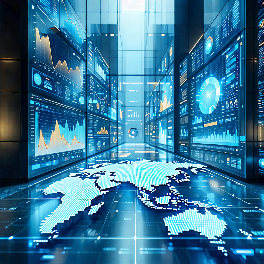 Tech Abstract Design: Financial technology in research center