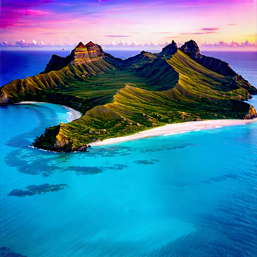 Nature Commercial Photography: Aerial View Of Coastal Islands With Beautiful Island