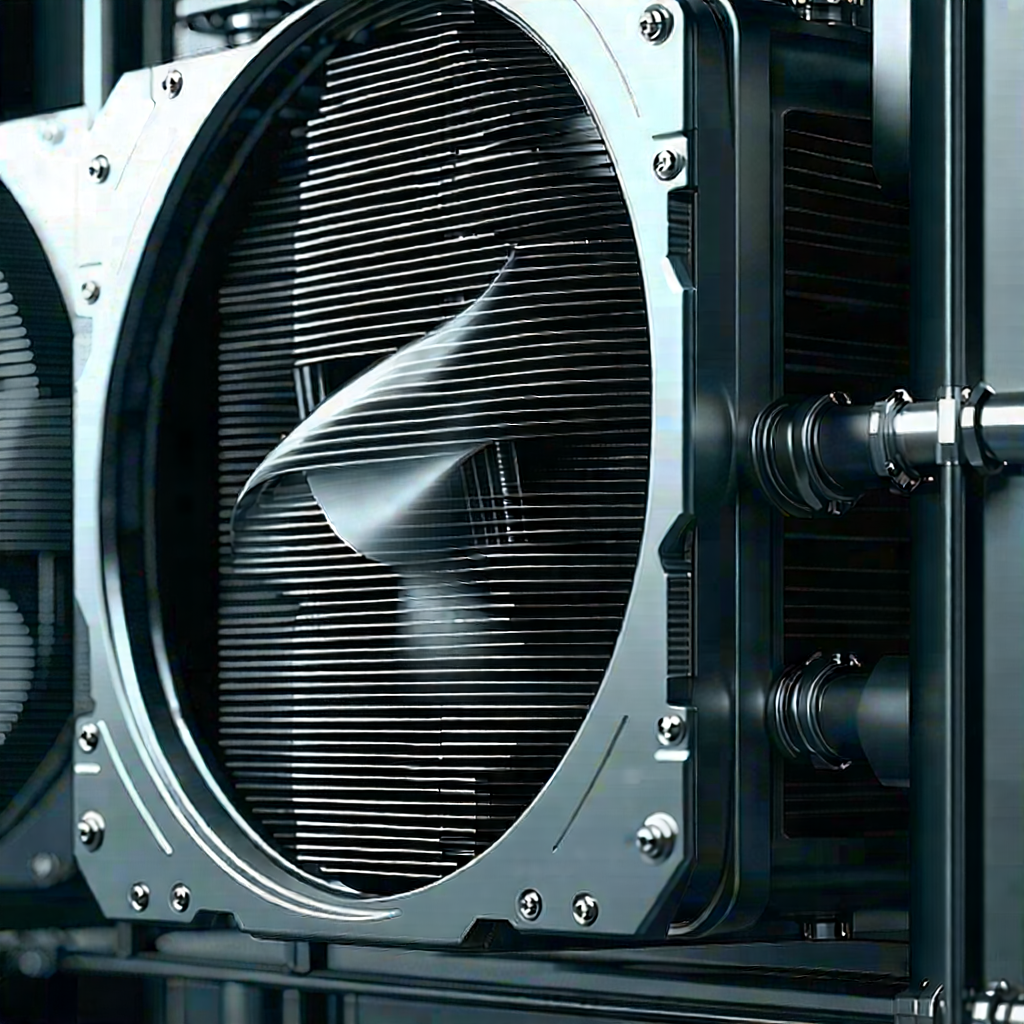 Tech Digital Illustration: Close-up of cooling system