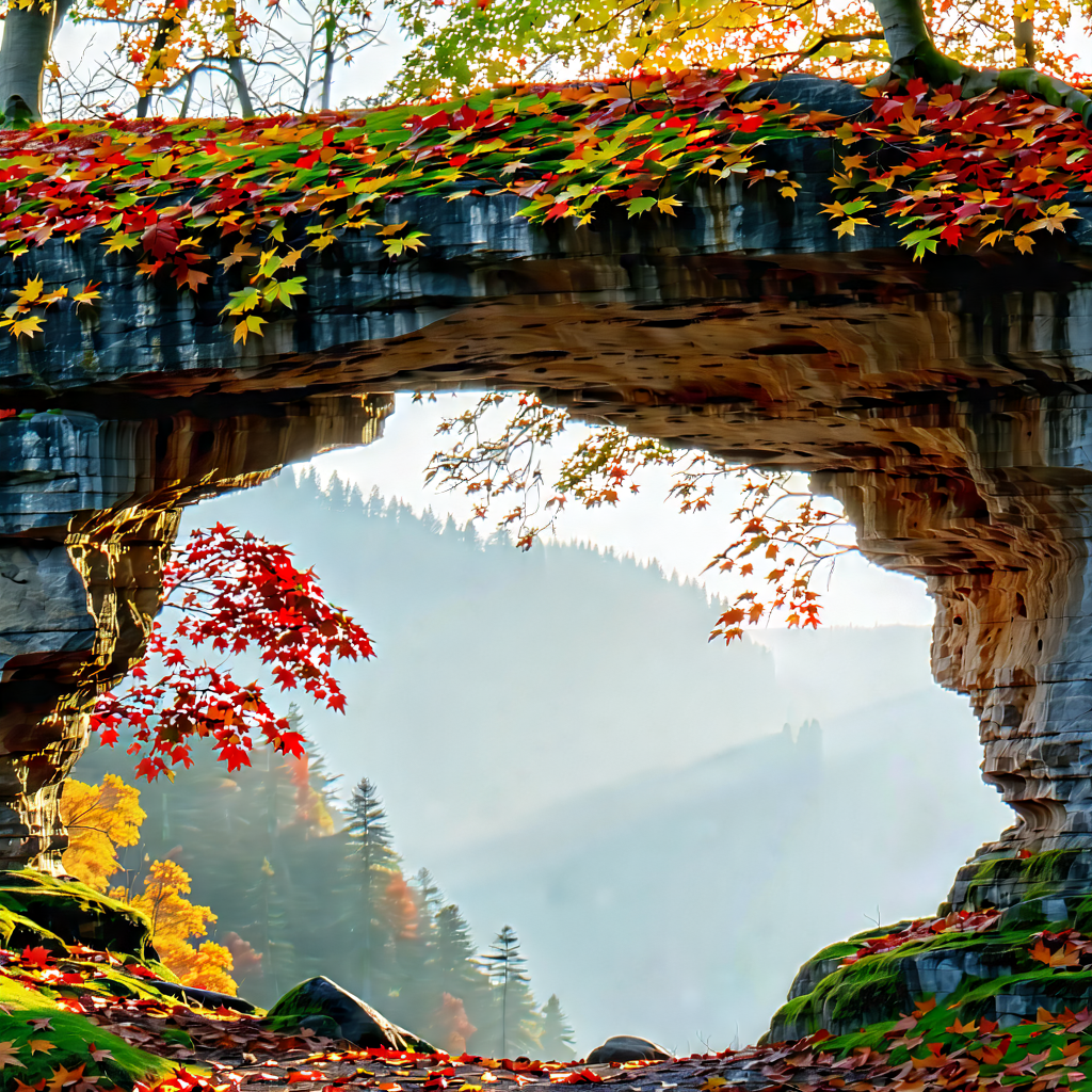 Nature Macro Photography: Natural arch in autumn colors