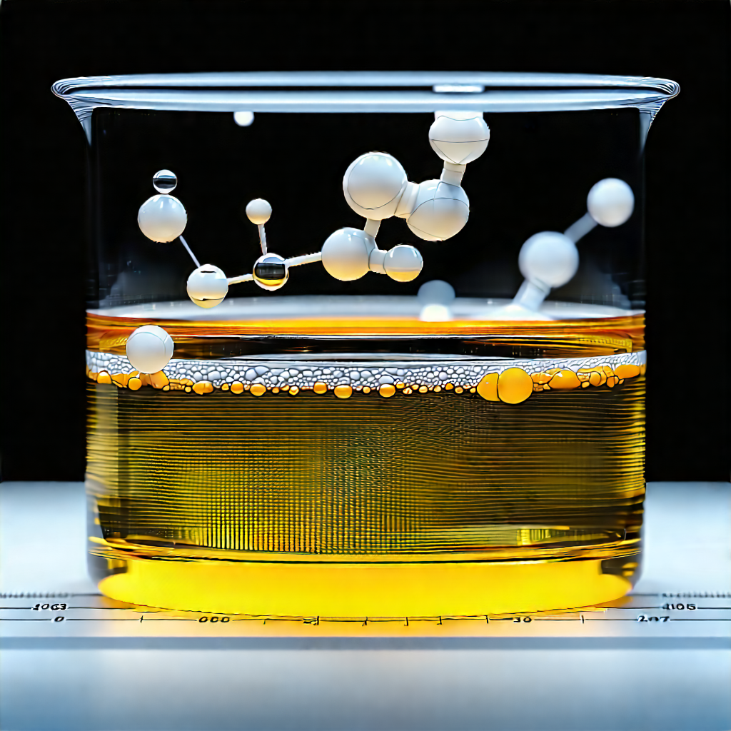 Abstract Tilt-shift Photography: Macro View Of Chemical Reaction With Glass Beaker