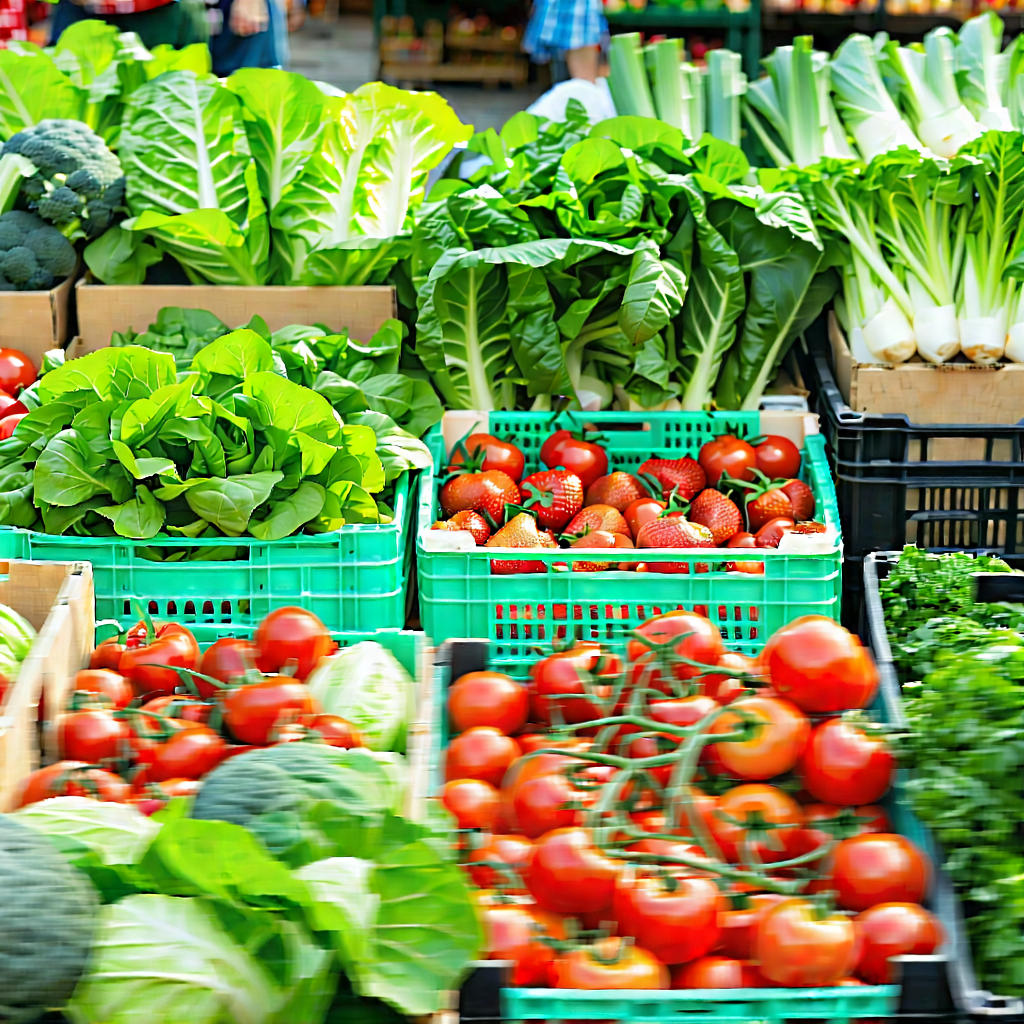 Urban Tilt-Shift Photography: Urban farmers market scene