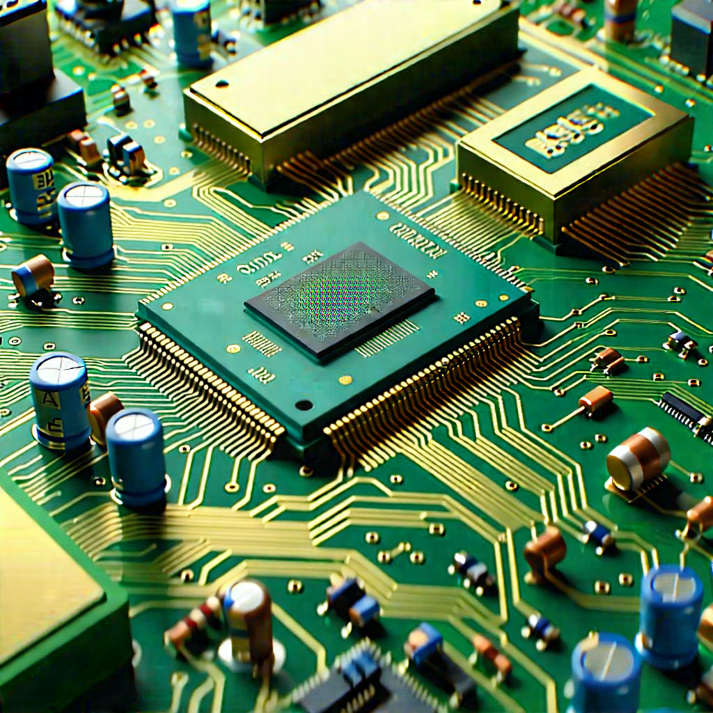 Tech Landscape Photography: Close-up of electronic circuit