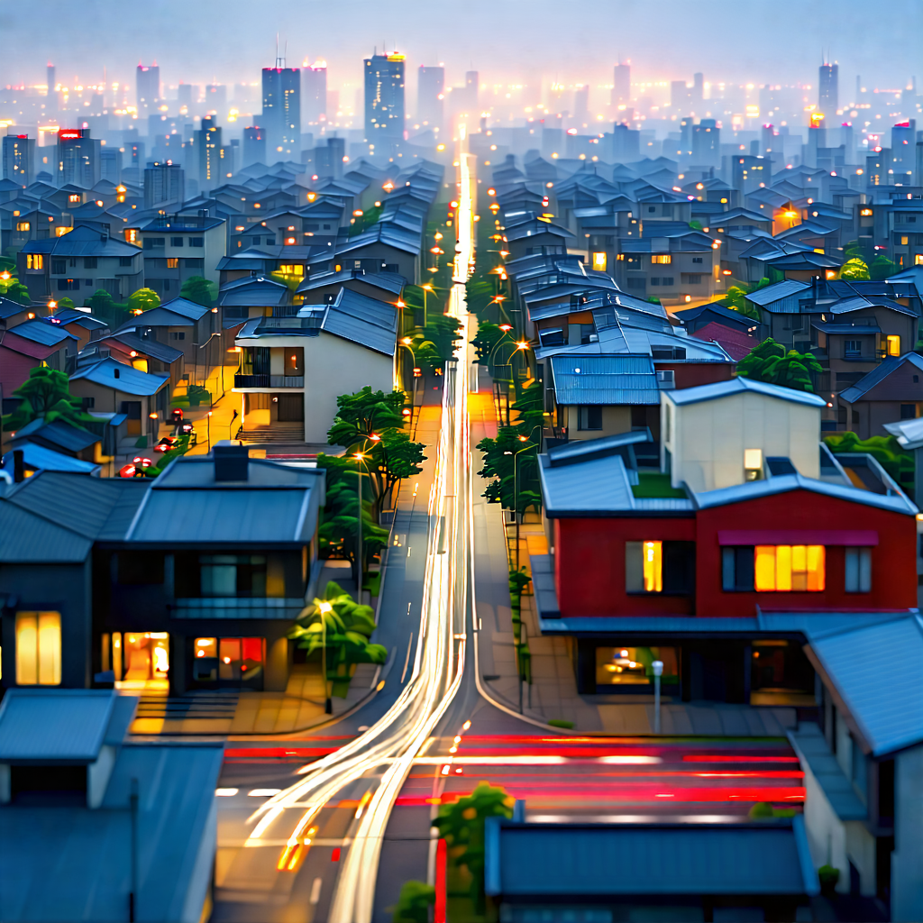 Urban Macro Photography: Aerial view of urban renewal area