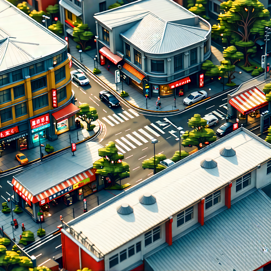 Urban Macro Photography: Aerial view of urban renewal area