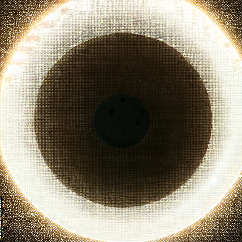 Abstract Black And White Photography: Concentric circles with luminous edges