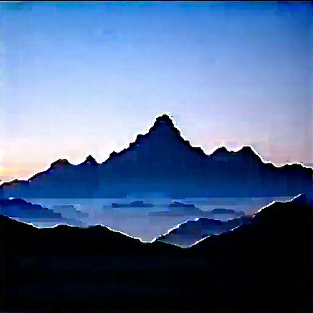 Nature Stock Photography: (mountain:1.5) Range During Night With Mountain Range