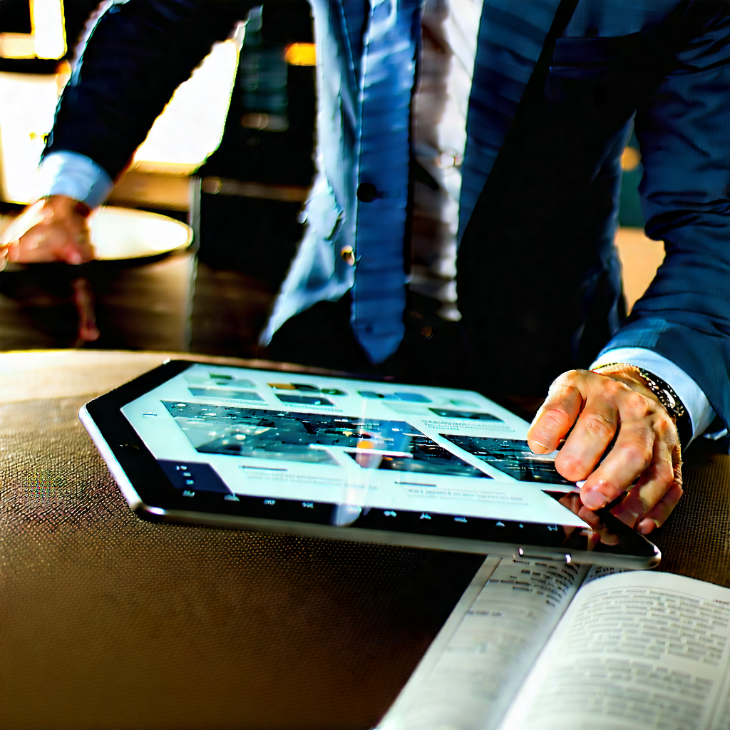 Business Architectural Photography: Legal professional using digital tablet