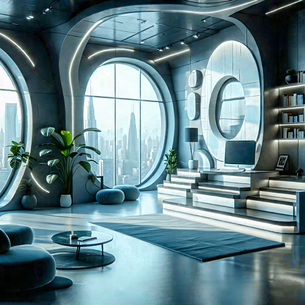 Tech Architectural Photography: Futuristic Tech Startup Office With Futuristic, Modern