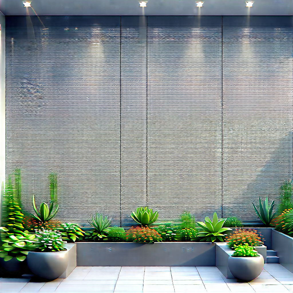 Lifestyle Tilt-shift Photography: Balcony Garden With Organized Space With Large Wall
