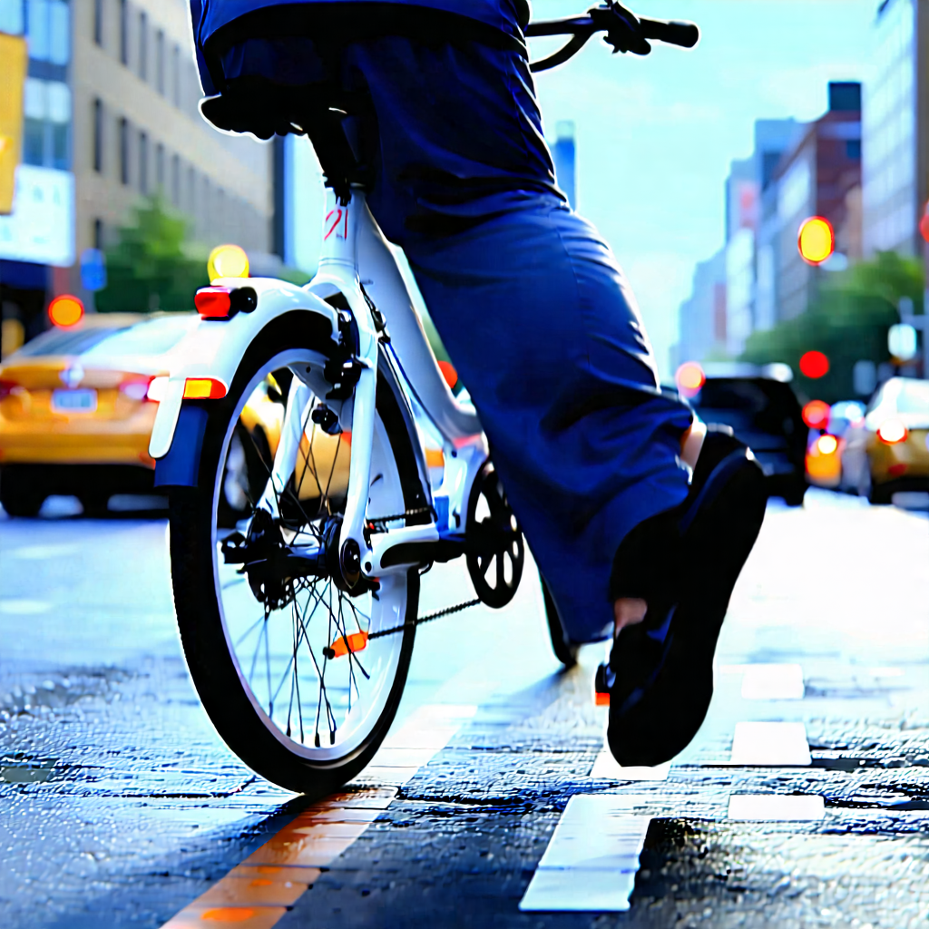 Urban Concept Art: (city:1.49) bicycle sharing in main avenue