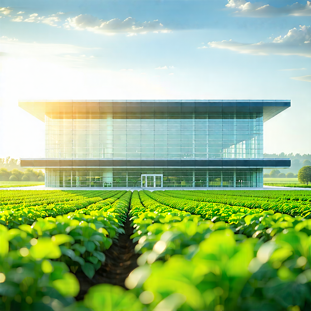 Tech Long Exposure Photography: Agricultural Technology In Tech Office With Large, Modern
