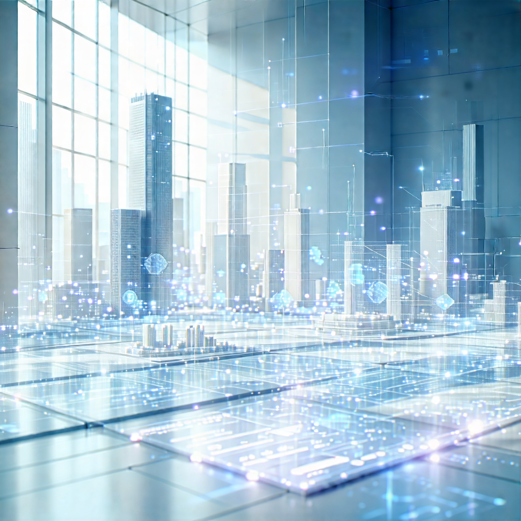 Tech Commercial Photography: Financial Technology In Tech Office With Large, Modern