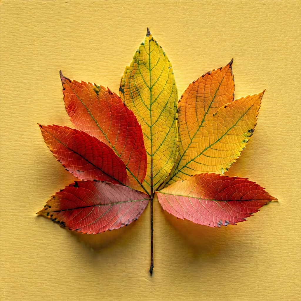 Nature Drone Photography: Autumn Leaves In Natural Setting With Close-up Leaf,