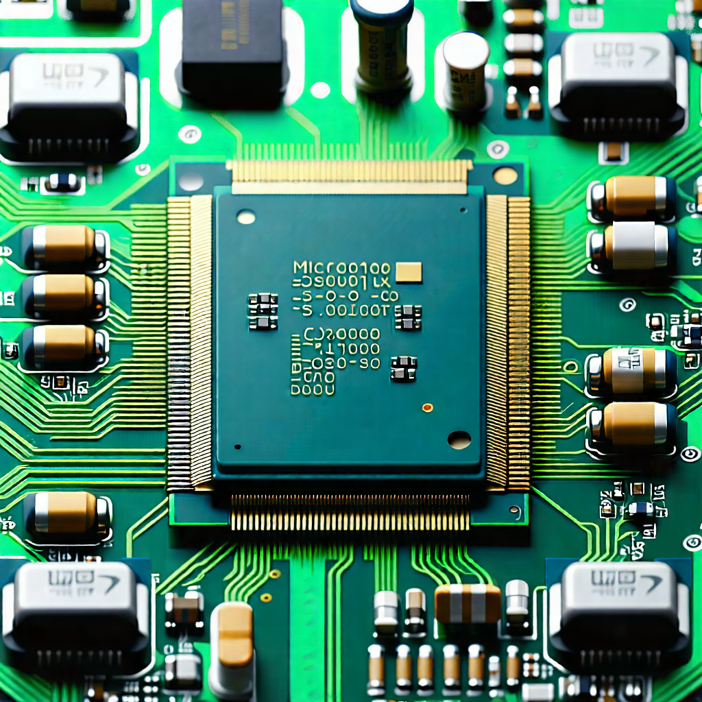 Tech Digital Art: Close-up of microprocessor