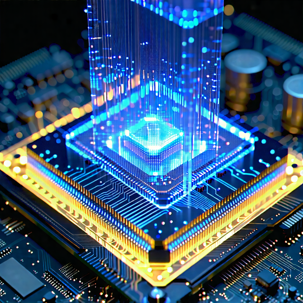 Tech Tilt-Shift Photography: Quantum computer with holographic projection