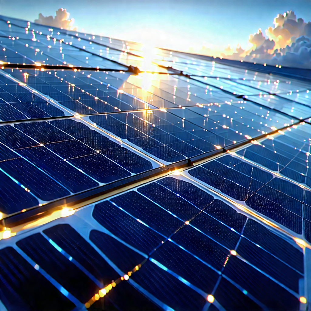 Solar panel with data streams