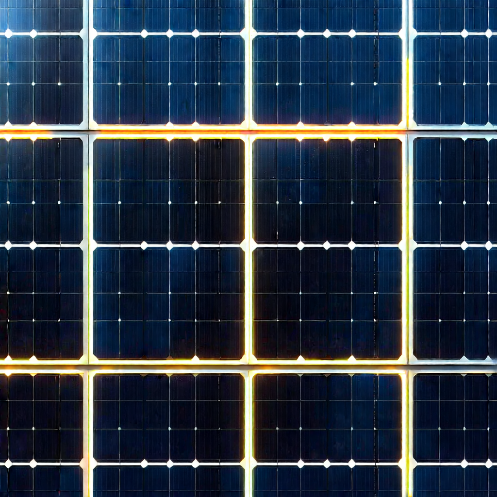Solar panel with neon accents
