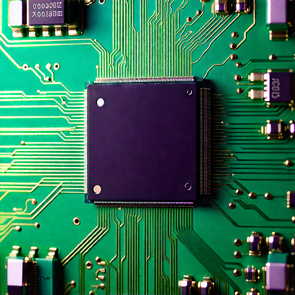 Close-up of microprocessor