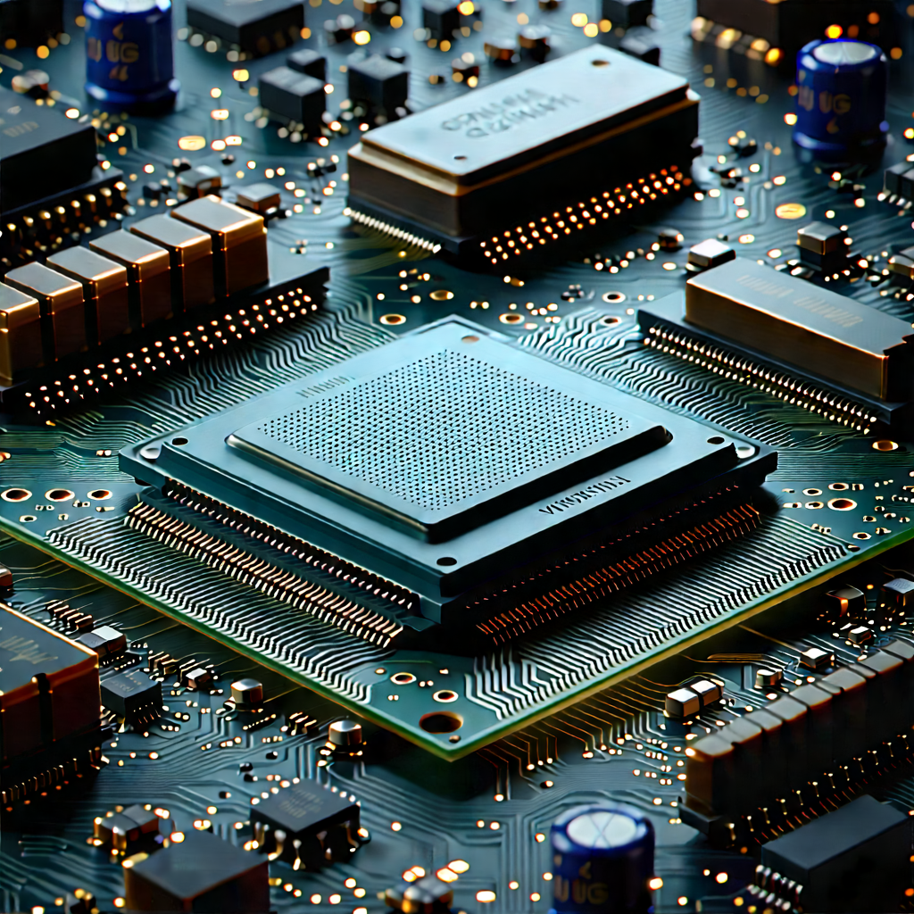 Close-up of microprocessor