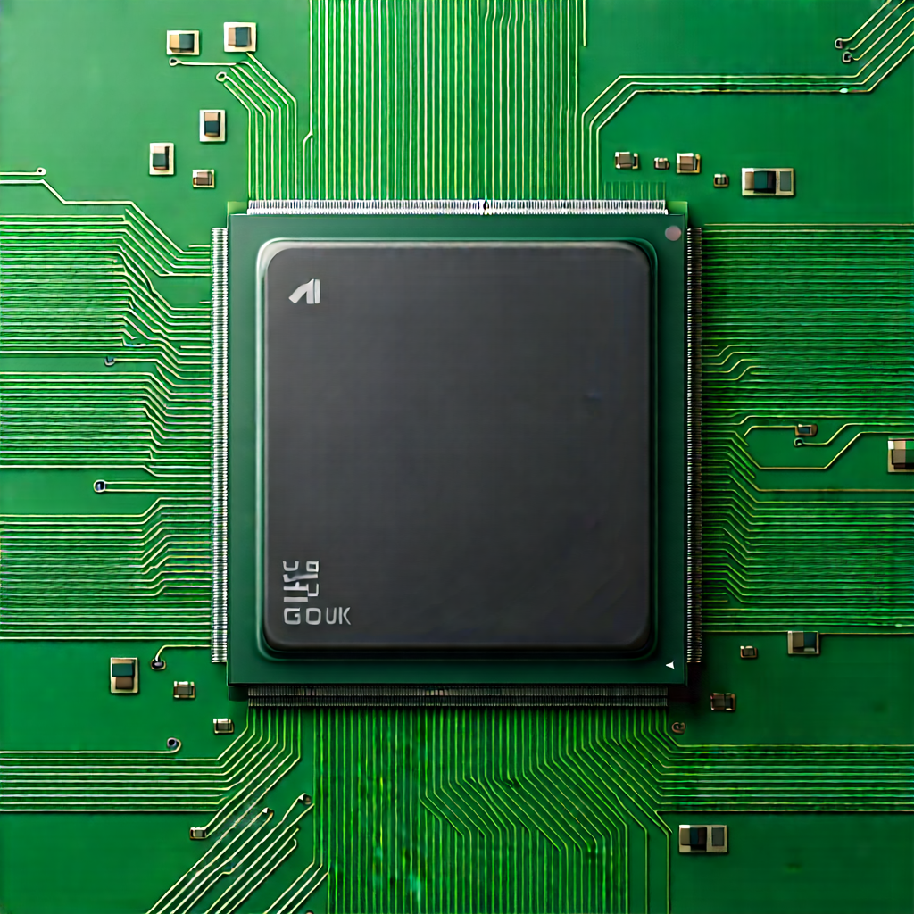 Close-up of microprocessor