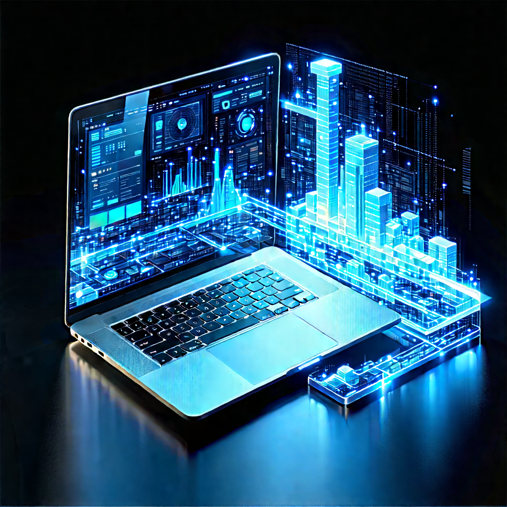 Laptop with holographic display