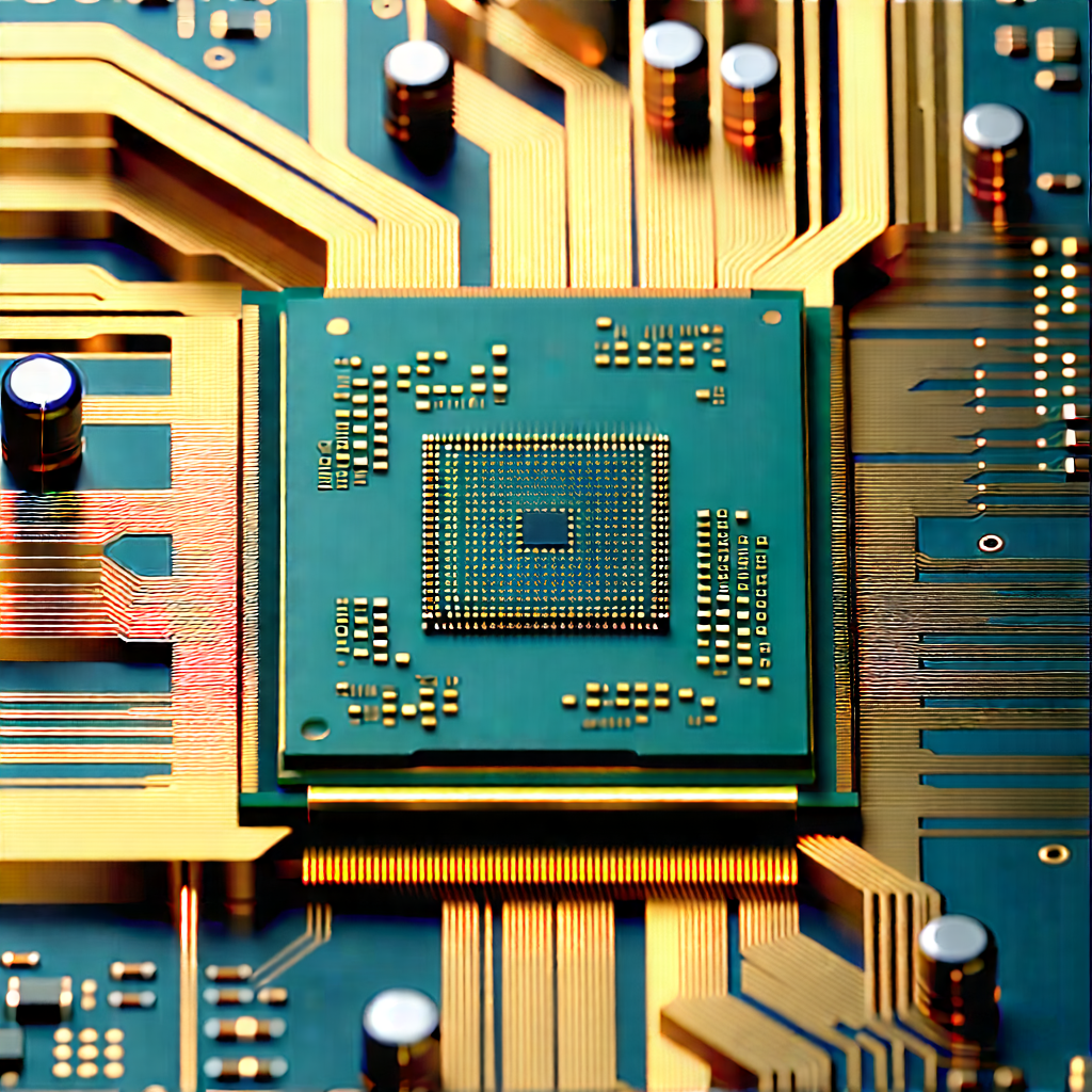 Close-up of microprocessor