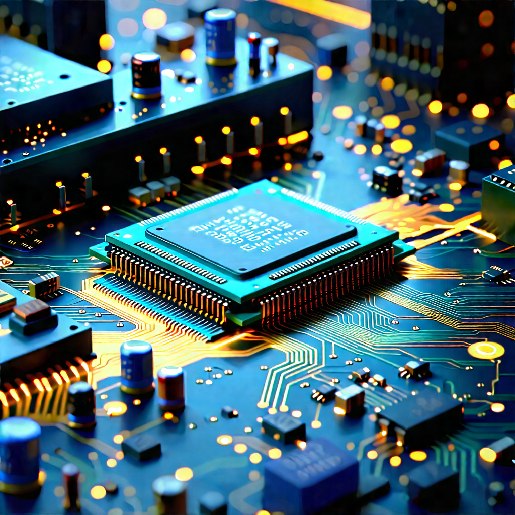 Close-up of electronic circuit
