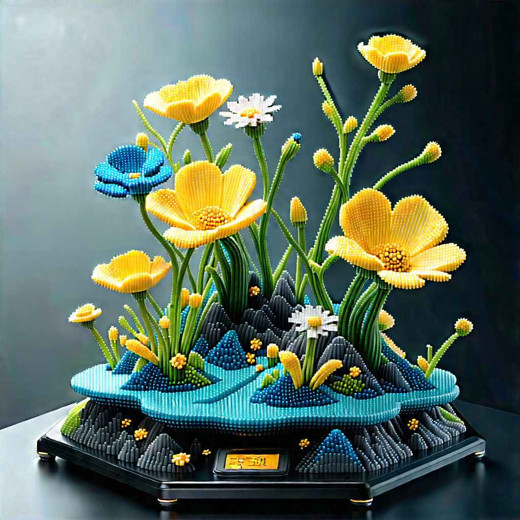 3d Printer With Digital Particles With Beautifully Crafted