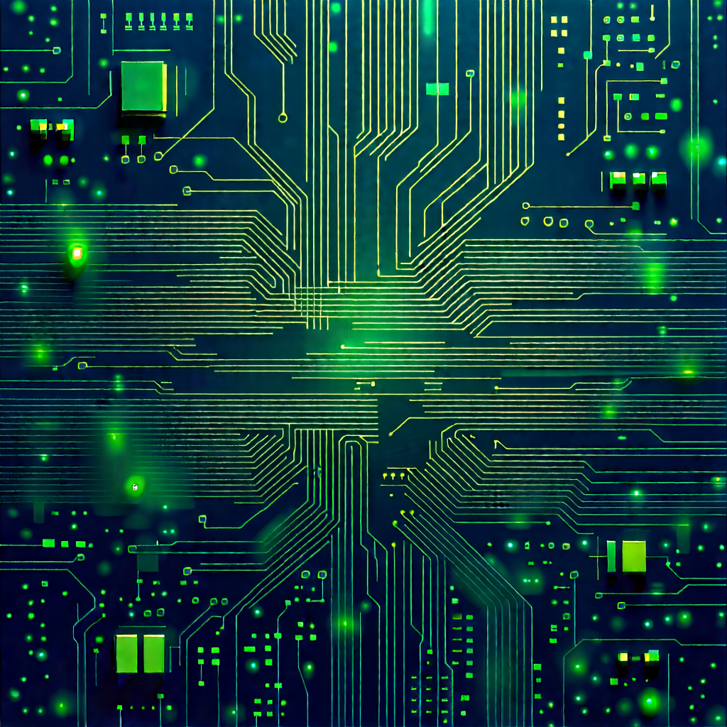 Circuit board with digital particles