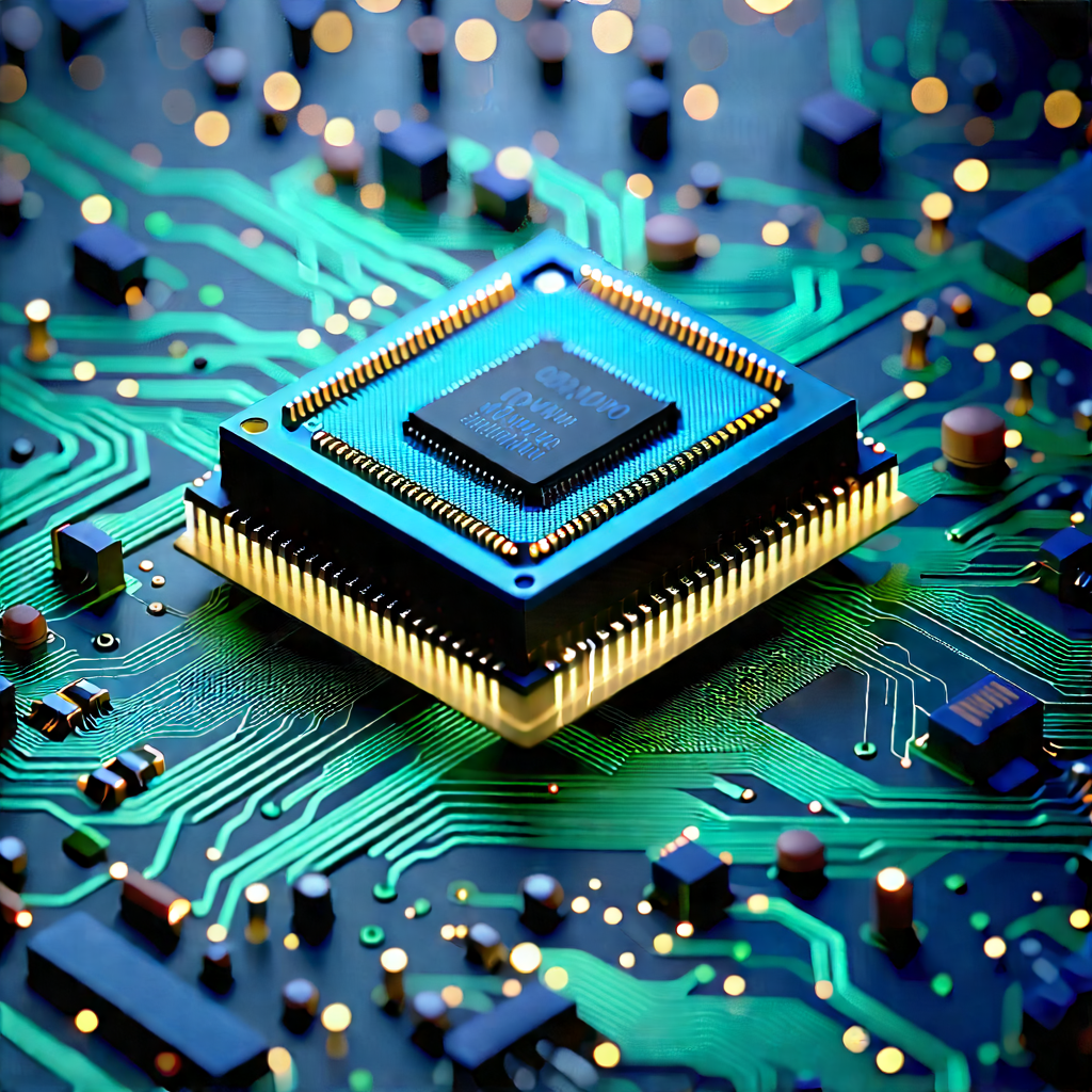 Close-up of electronic circuit