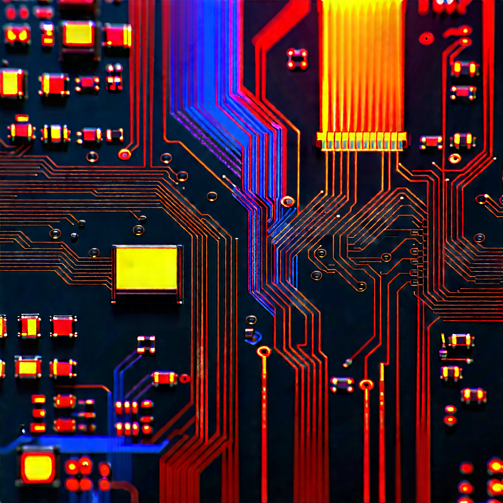 Close-up of electronic circuit