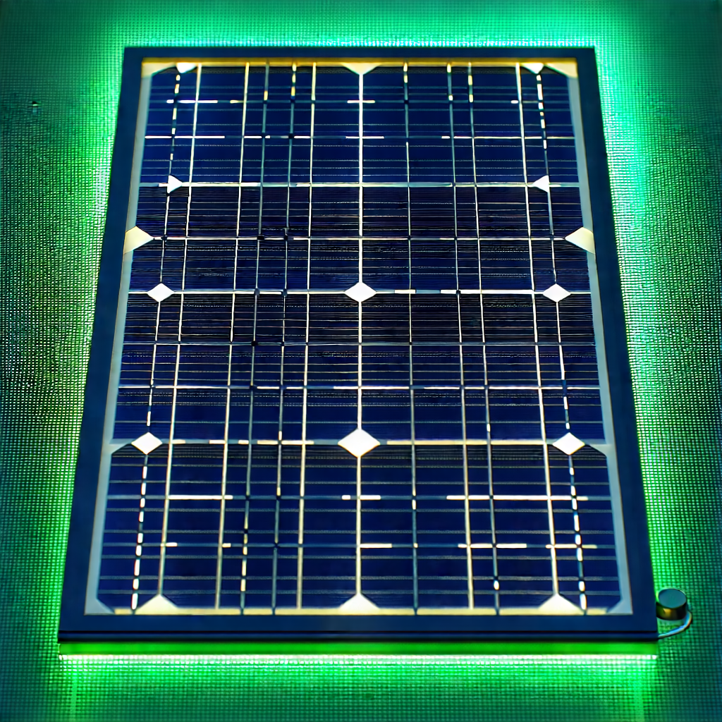 Solar panel with holographic projection