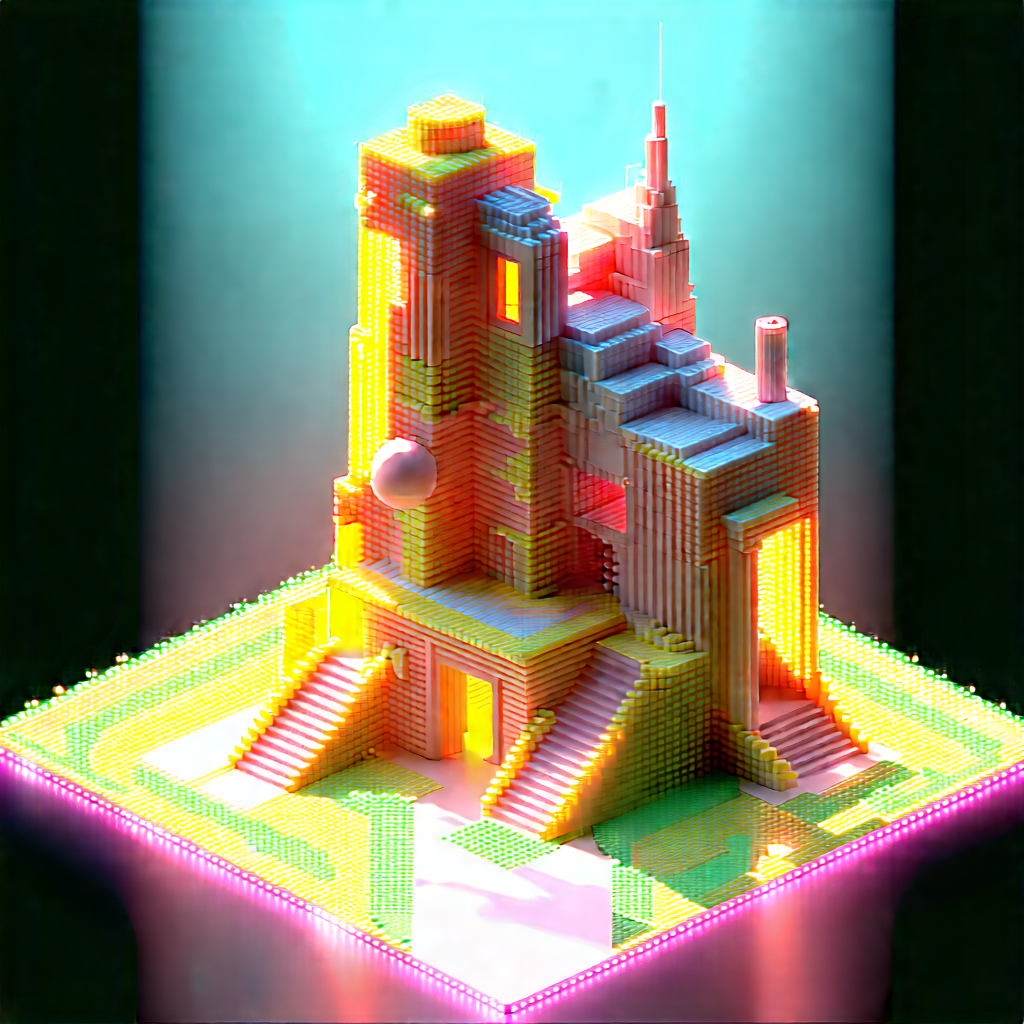 Futuristic Innovation Hub With Large, Colorful,