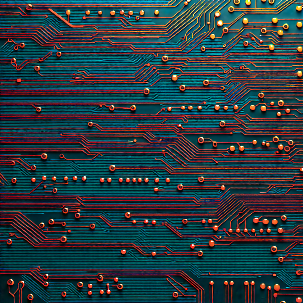 Close-up of electronic circuit
