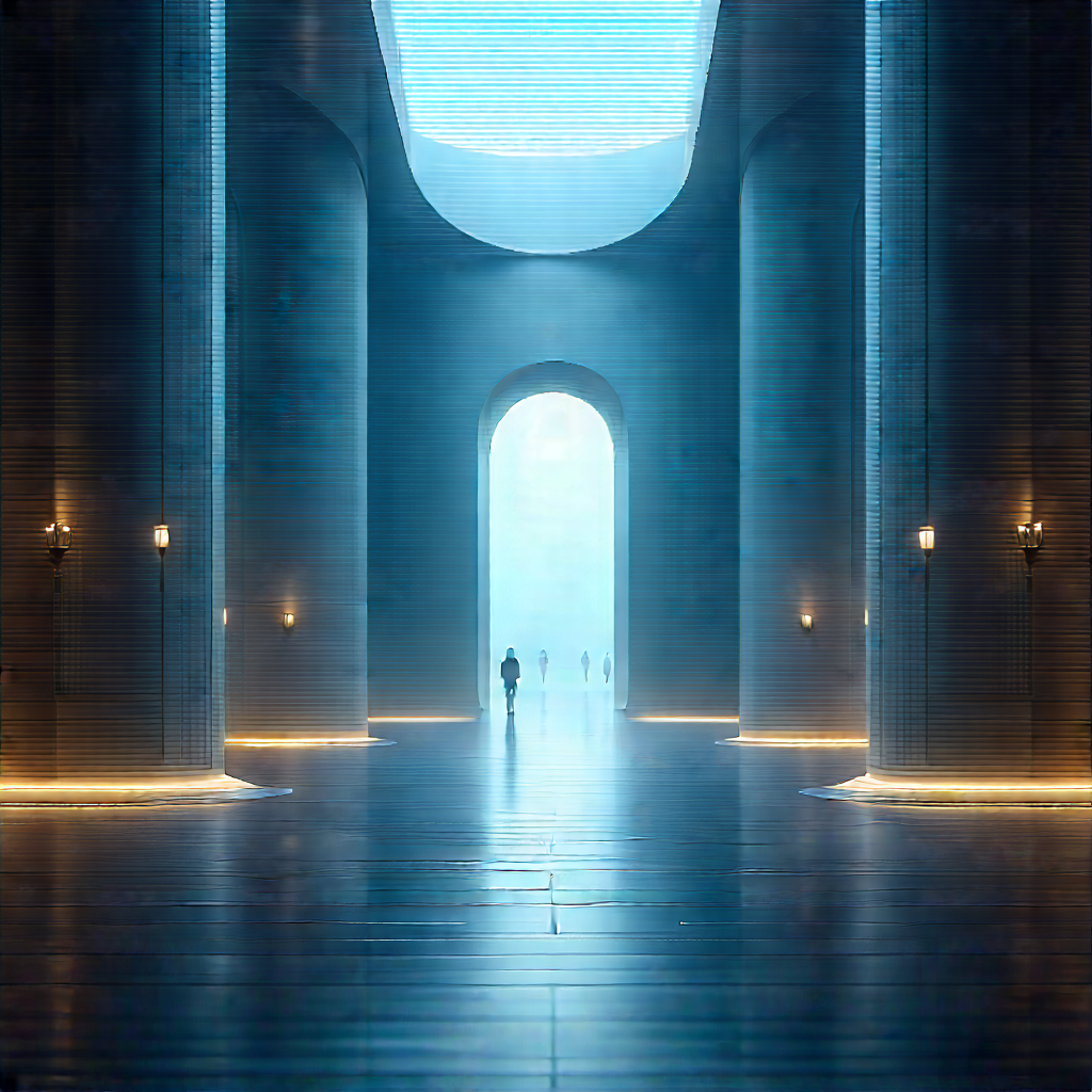 Futuristic innovation hub