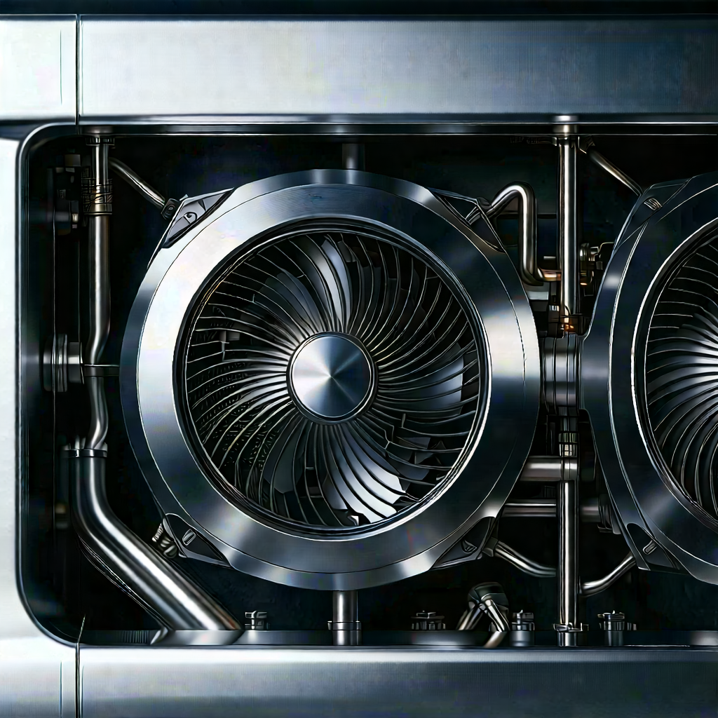Close-up of cooling system