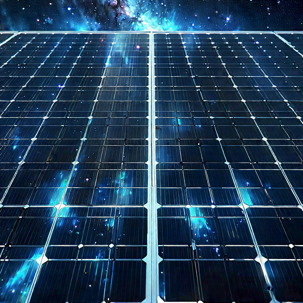 Solar panel with holographic projection