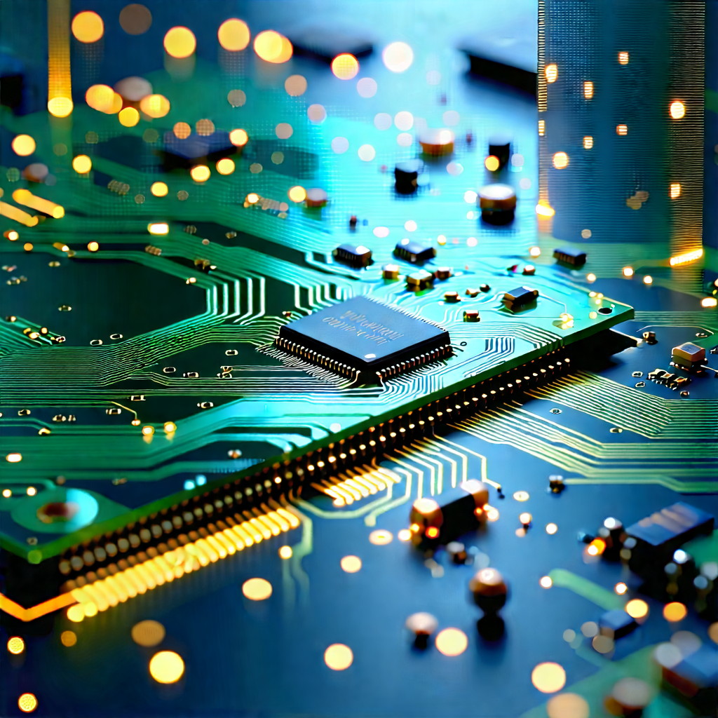 Close-up of electronic circuit