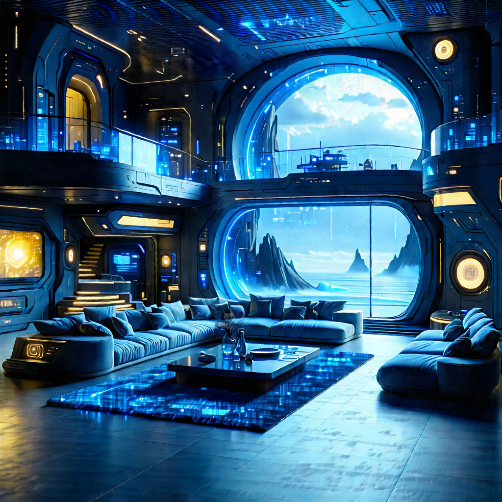 Futuristic Smart Home With Futuristic Living