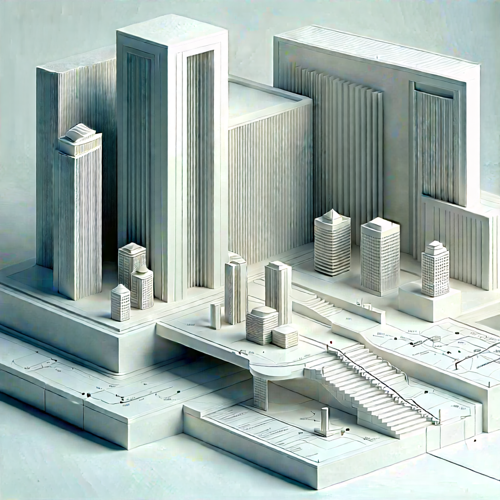Financial Technology In (design:1.47) Studio With Model City